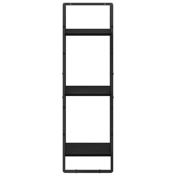 Стенен рафт с рафт Черния дъб 30 x 25 x 100 cm Инженерно дърво