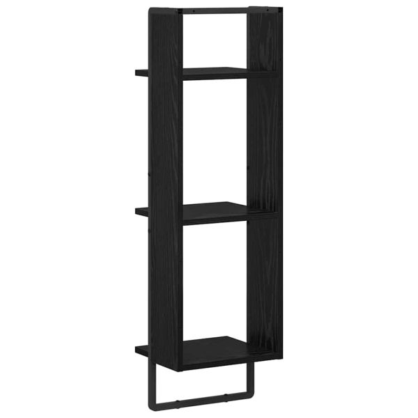 Стенен рафт с рафт Черния дъб 30 x 25 x 100 cm Инженерно дърво