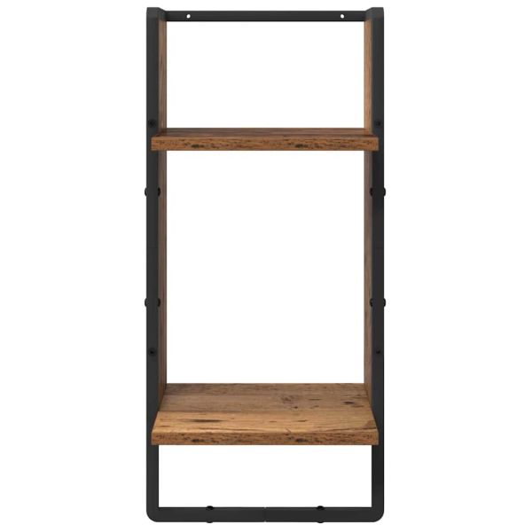 Комплект стенни рафтове 4 pcs Старо дърво 65 x 25 x 30 cm