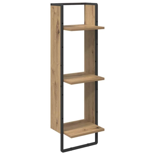 Комплект стенни рафтове с рафт 6 pcs Дъб 100 x 25 x 30 cm