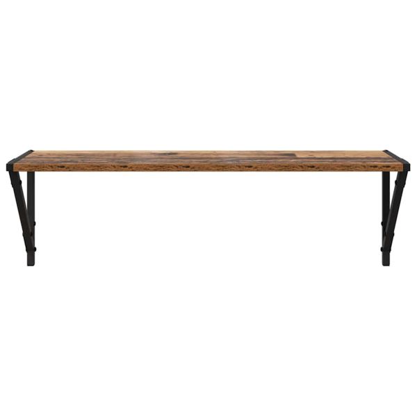 Стени за рафтове с рафт 2 pcs Старо дърво 80 x 25 x 25,5 cm