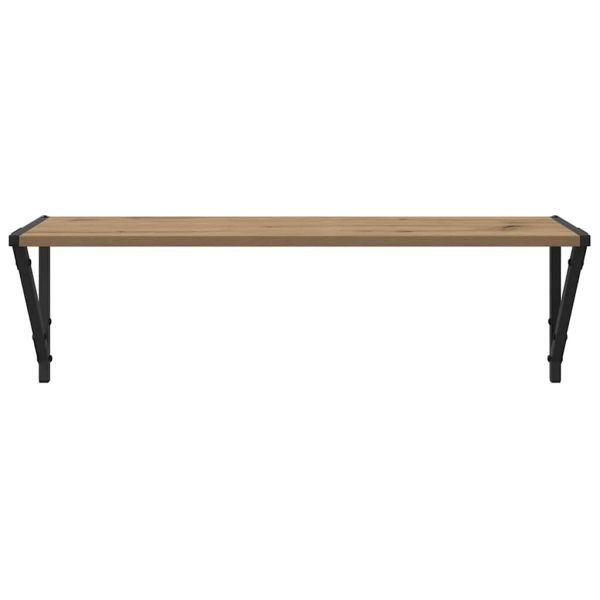 Стени за рафтове 2 pcs Дъб 80 x 25 x 25,5 cm Инженерно дърво