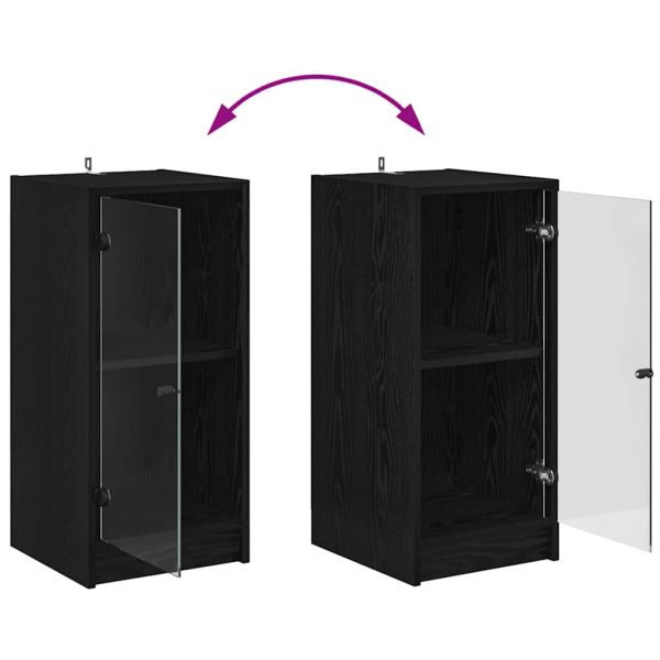 Служебен шкаф Черен дъб 35 x 37 x 76 см Инженерно дърво