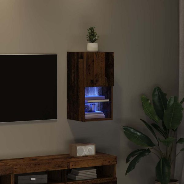 Стенен телевизионен шкаф Старо дърво 30,5 x 30 x 60 см