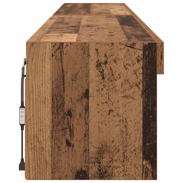 Кабинети за телевизор на стената Panama 2 pcs Старо дърво