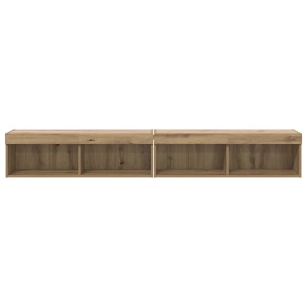 Кабинети за телевизор на стената Panama 2 pcs Дъб
