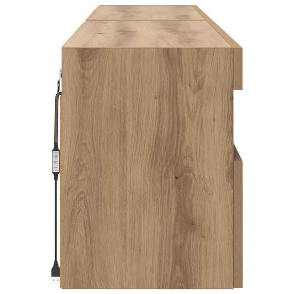 Кабинети за телевизор на стената 2 pcs Дъб 80 х 30 х 40 см