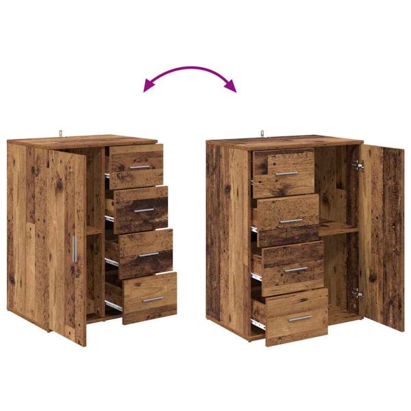 Служебен шкаф Старо дърво 59 x 39 x 80 см Инженерно дърво