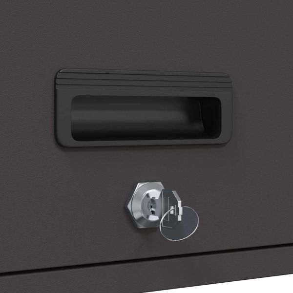 Стенен шкаф за гараж Черно 80 x 40 x 53 см