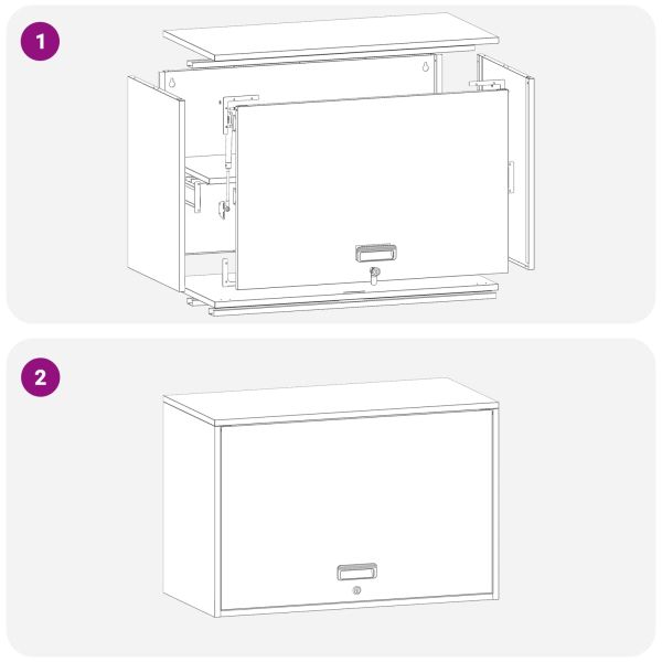 Стенен шкаф за гараж Бяло 80 x 40 x 53 см
