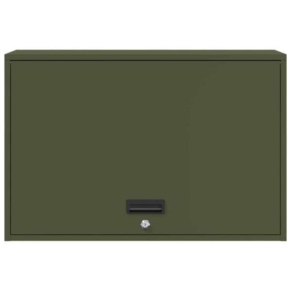 Стенен шкаф за гараж Маслиненозелен 80 x 40 x 53 см
