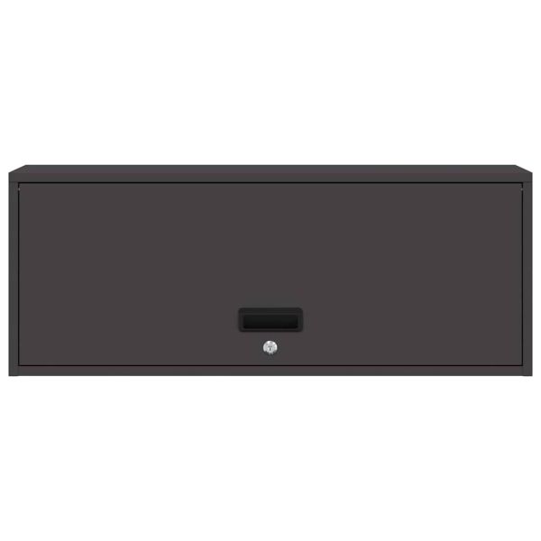 Стенен шкаф за гараж Черно 90 x 33 x 35 см