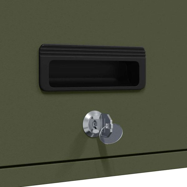 Стенен шкаф за гараж Маслиненозелен 90 x 33 x 35 см