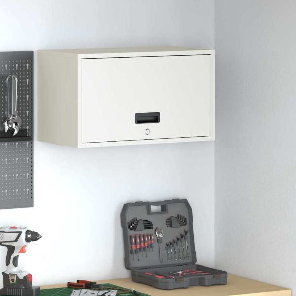 Стенен шкаф за гараж Бяло 60 x 33 x 35 см