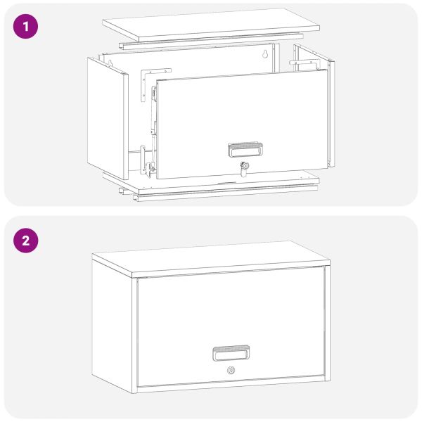 Стенен шкаф за гараж Бяло 60 x 33 x 35 см
