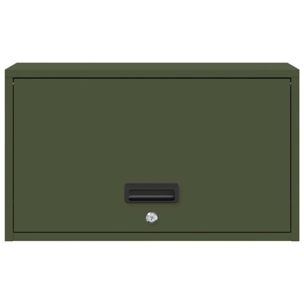 Стенен шкаф за гараж Маслиненозелен 60 x 33 x 35 см