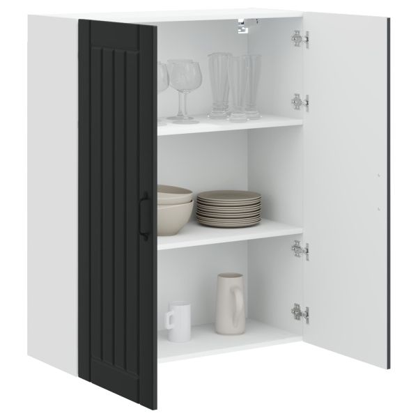 Кухненски шкаф Черно 80 x 31 x 100 см Инженерно дърво