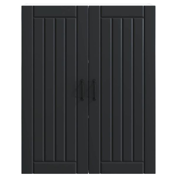 Кухненски шкаф Черно 80 x 31 x 100 см Инженерно дърво