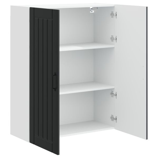 Кухненски шкаф Черно 80 x 31 x 100 см Инженерно дърво