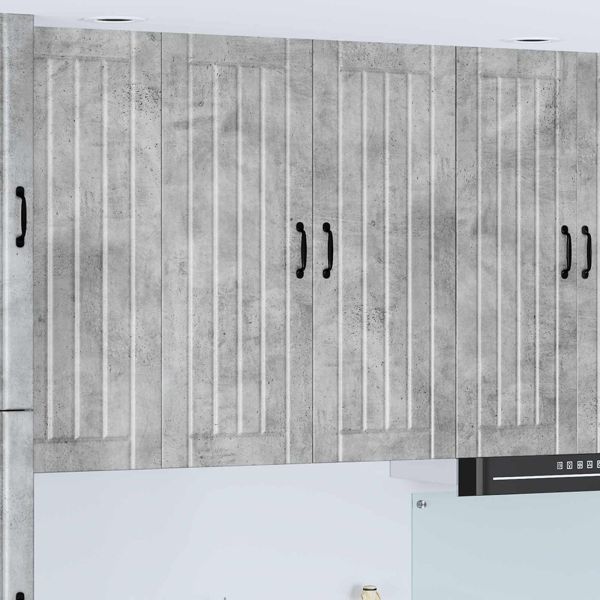 Кухненски шкаф Циментено сиво 80 x 31 x 100 см Инженерно дърво