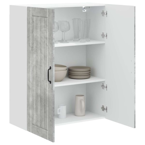 Кухненски шкаф Циментено сиво 80 x 31 x 100 см Инженерно дърво