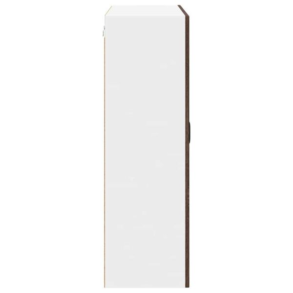 Горен кухненски шкаф Кафяв дъб 80 x 31 x 100 см Инженерно дърво