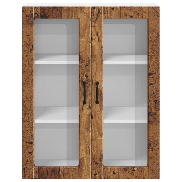 Горен кухненски шкаф с врата Старо дърво 80 x 31 x 100 см