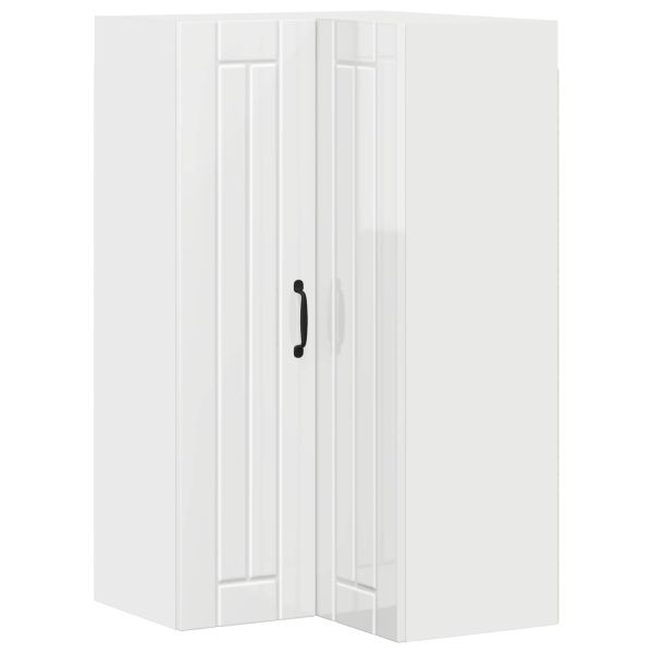 Кухненски шкаф Лъскаво бяло 57 x 57 x 100 см Инженерно дърво