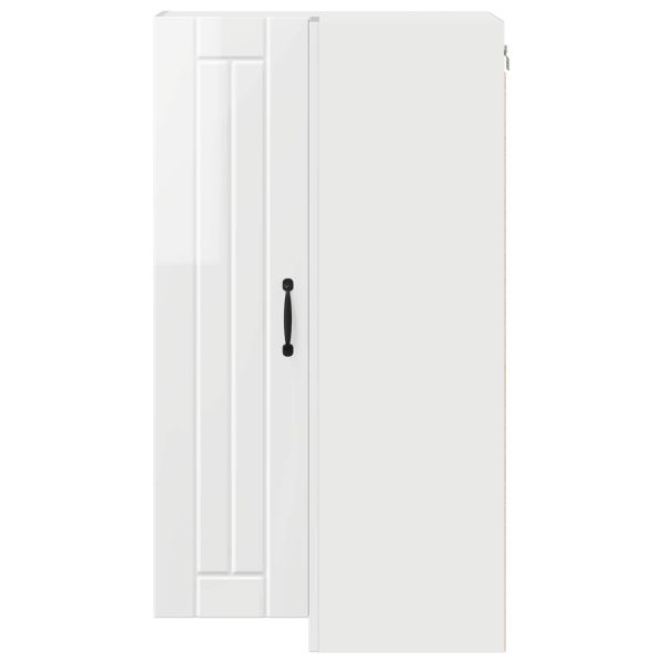 Кухненски шкаф Лъскаво бяло 57 x 57 x 100 см Инженерно дърво