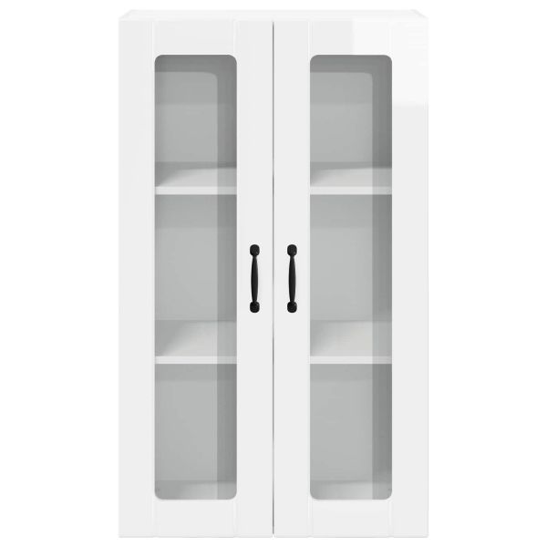 Горен кухненски шкаф с врата Лъскаво бяло 60 x 31 x 100 см