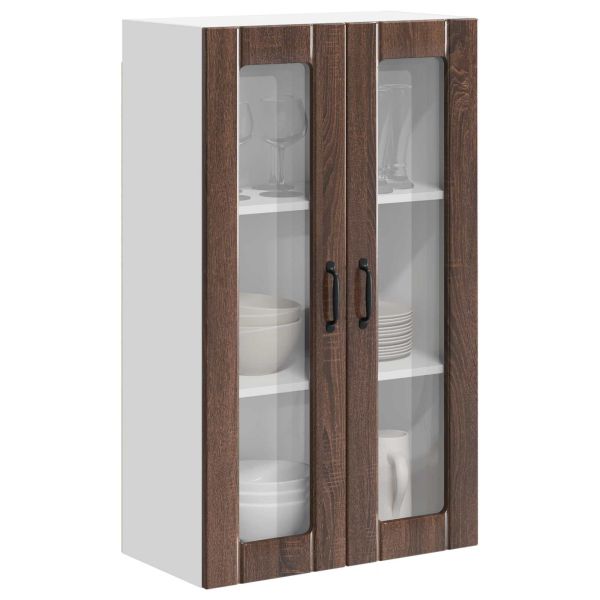 Горен кухненски шкаф Кафяв дъб 60 x 31 x 100 см Инженерно дърво