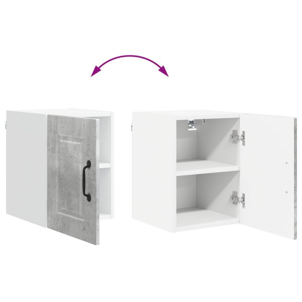 Кухненски шкаф с рафт 2 pcs Циментено сиво 30 x 31 x 40 см