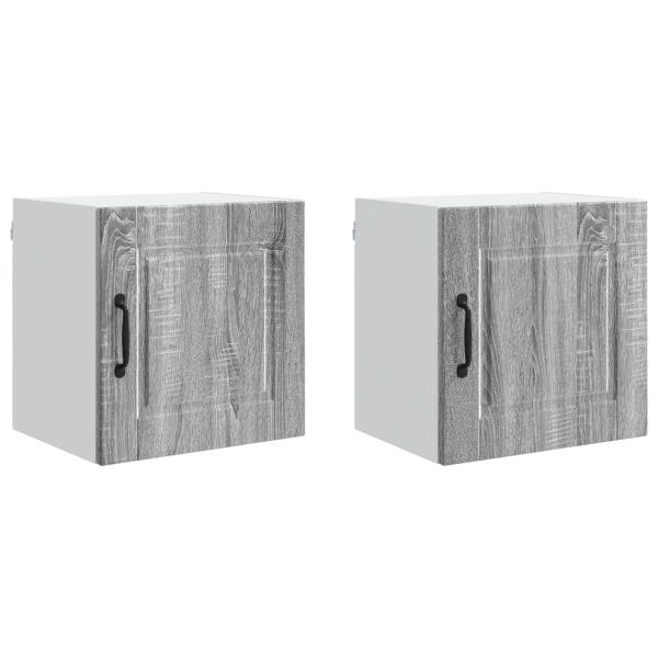 Кухненски шкаф 2 pcs Сив Сонома 40 x 31 x 40 см Инженерно дърво