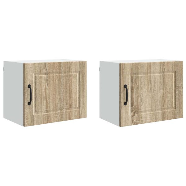 Кухненски шкаф 2 pcs Сонома дъб 50 x 31 x 40 см Инженерно дърво