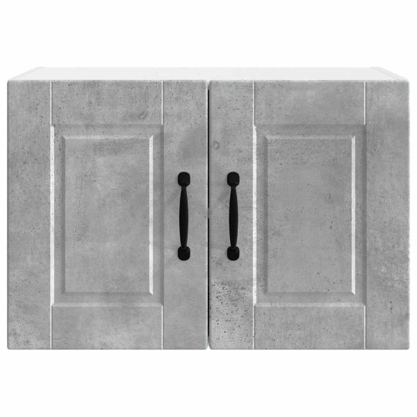 Кухненски шкаф с рафт 2 pcs Циментено сиво 60 x 31 x 40 см