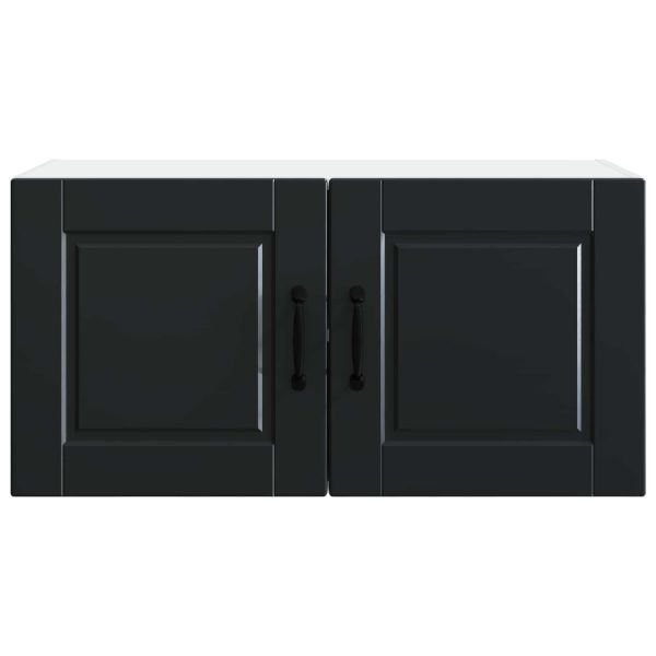 Кухненски шкаф с рафт Черно 80 x 31 x 40 см Инженерно дърво