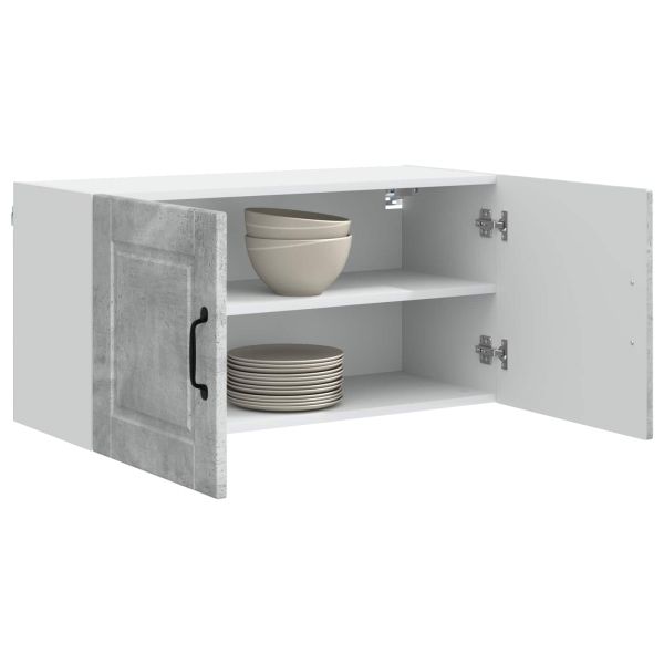 Кухненски шкаф Циментено сиво 80 x 31 x 40 см Инженерно дърво