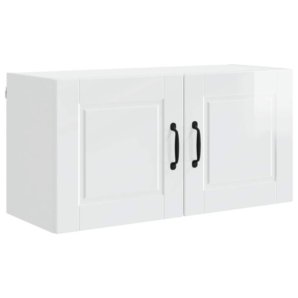 Кухненски шкаф Лъскаво бяло 80 x 31 x 40 см Инженерно дърво