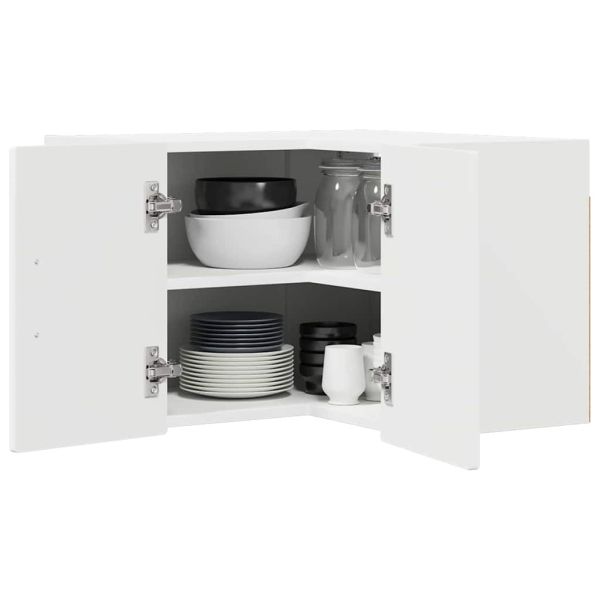 Кухненски шкаф с рафт Бяло 57 x 57 x 40 см Инженерно дърво