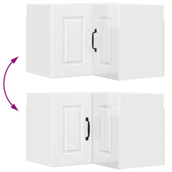 Кухненски шкаф Лъскаво бяло 57 x 57 x 40 см Инженерно дърво