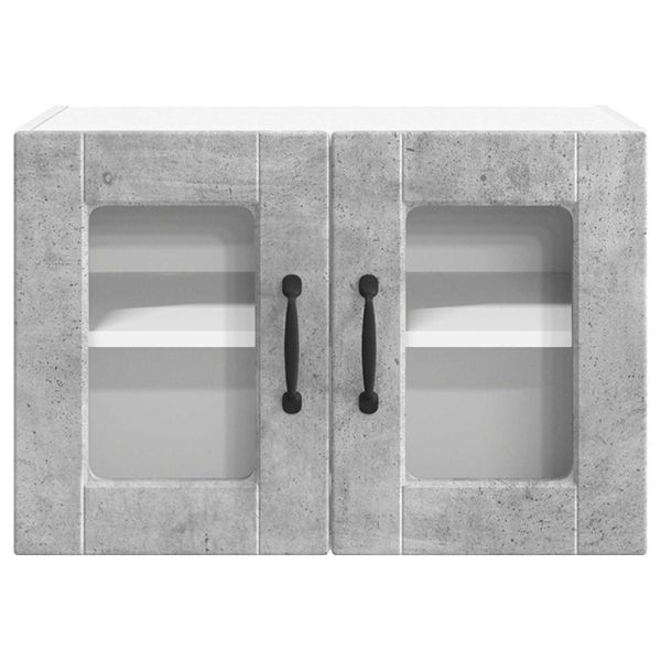 Кухненски шкаф с рафт 2 pcs Циментено сиво 60 x 31 x 40 см