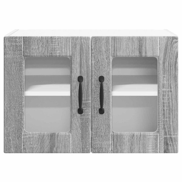 Кухненски шкаф 2 pcs Сив Сонома 60 x 31 x 40 см Инженерно дърво