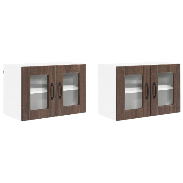 Кухненски шкаф 2 pcs Кафяв дъб 60 x 31 x 40 см Инженерно дърво