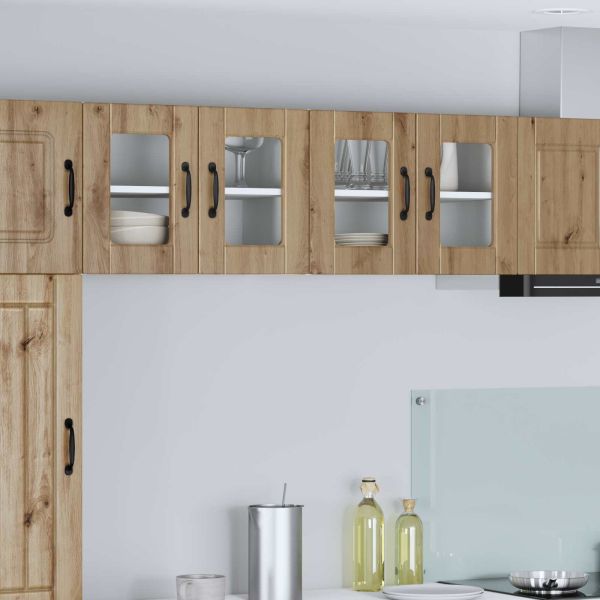 Кухненски шкаф с рафт 2 pcs Дъб 60 x 31 x 40 см Инженерно дърво