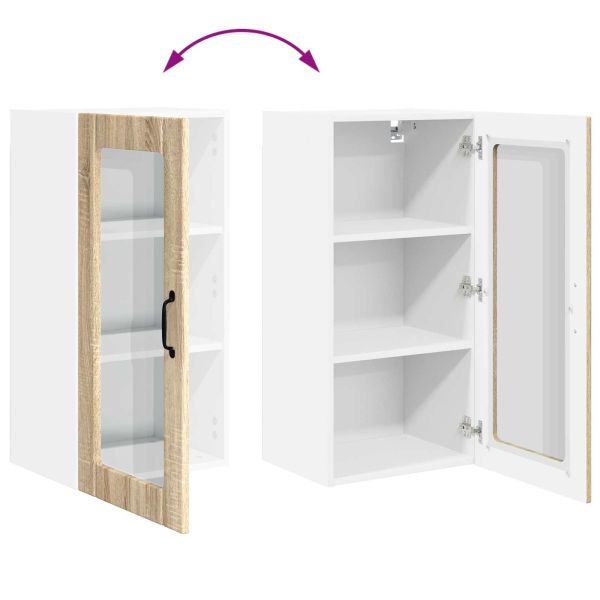 Кухненски шкаф 2 pcs Сонома дъб 40 x 31 x 80 см Инженерно дърво