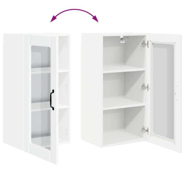 Кухненски шкаф Лъскаво бяло 40 x 31 x 80 см Инженерно дърво