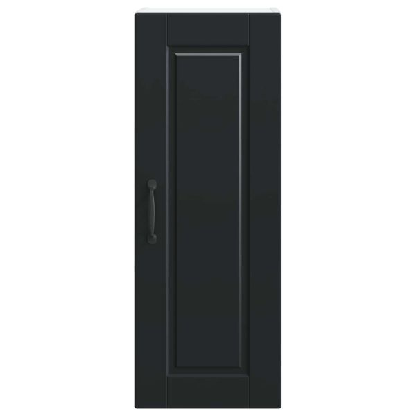 Кухненски шкаф 2 pcs Черно 30 x 31 x 80 см Инженерно дърво