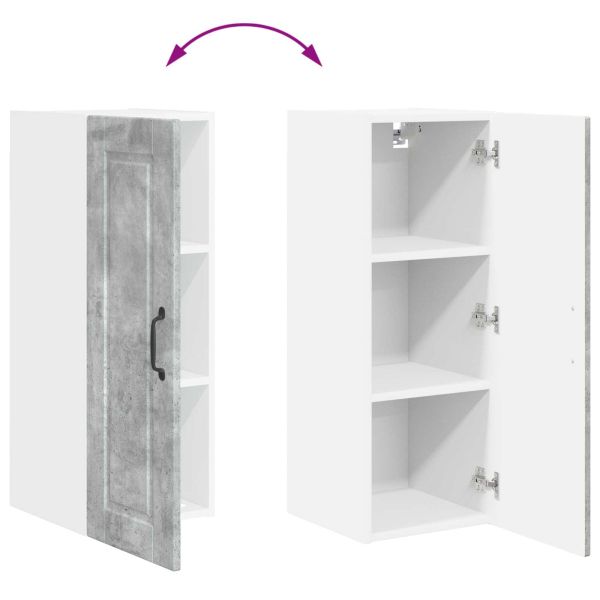 Кухненски шкаф Циментено сиво 30 x 31 x 80 см Инженерно дърво