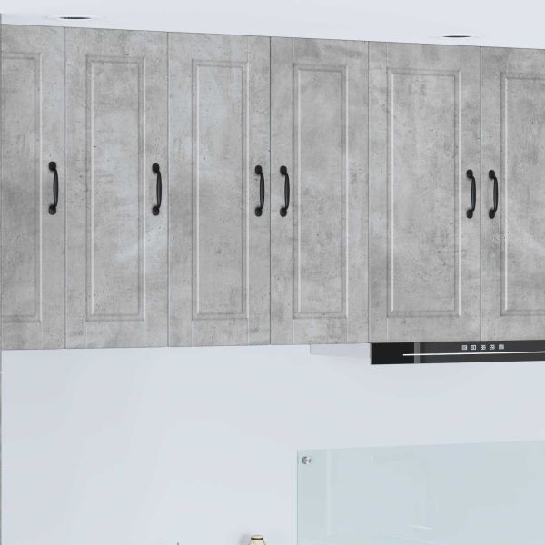 Кухненски шкаф с рафт 2 pcs Циментено сиво 30 x 31 x 80 см