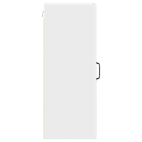 Кухненски шкаф с рафт 2 pcs Лъскаво бяло 30 x 31 x 80 см